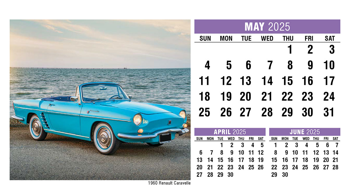 Galleria Classic Cars Promotional Desk Calendar- 2025