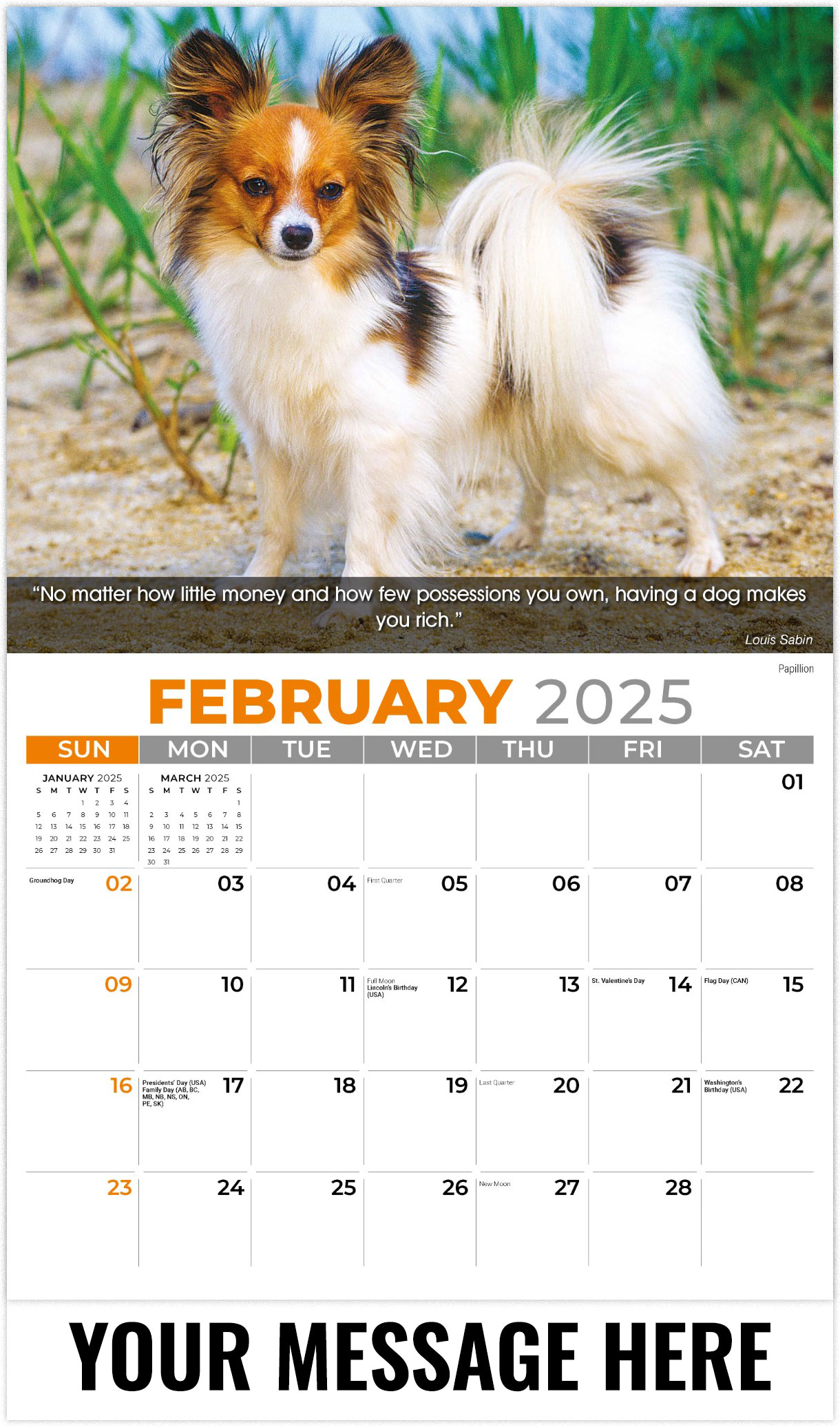 Printable Calendar 2025 Dogs Amity