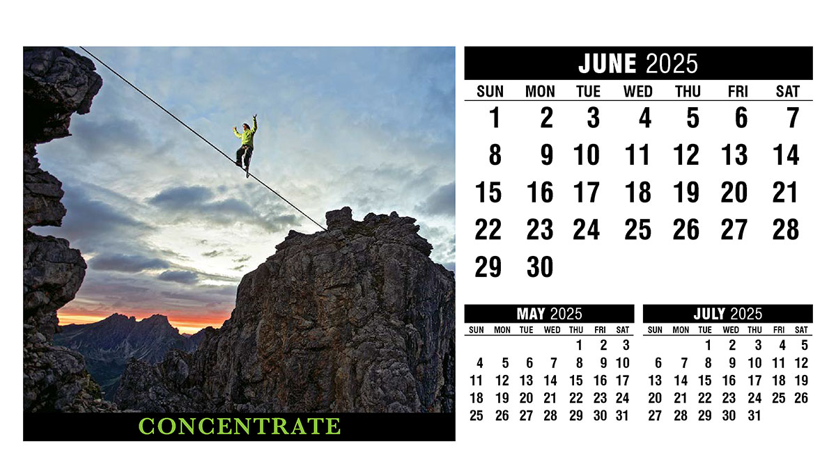 Galleria Motivation Promotional Desk Calendar - 2025