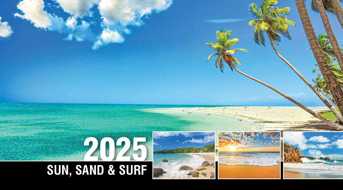 Galleria Sun, Sand & Surf Promotional Desk Calendar- 2025