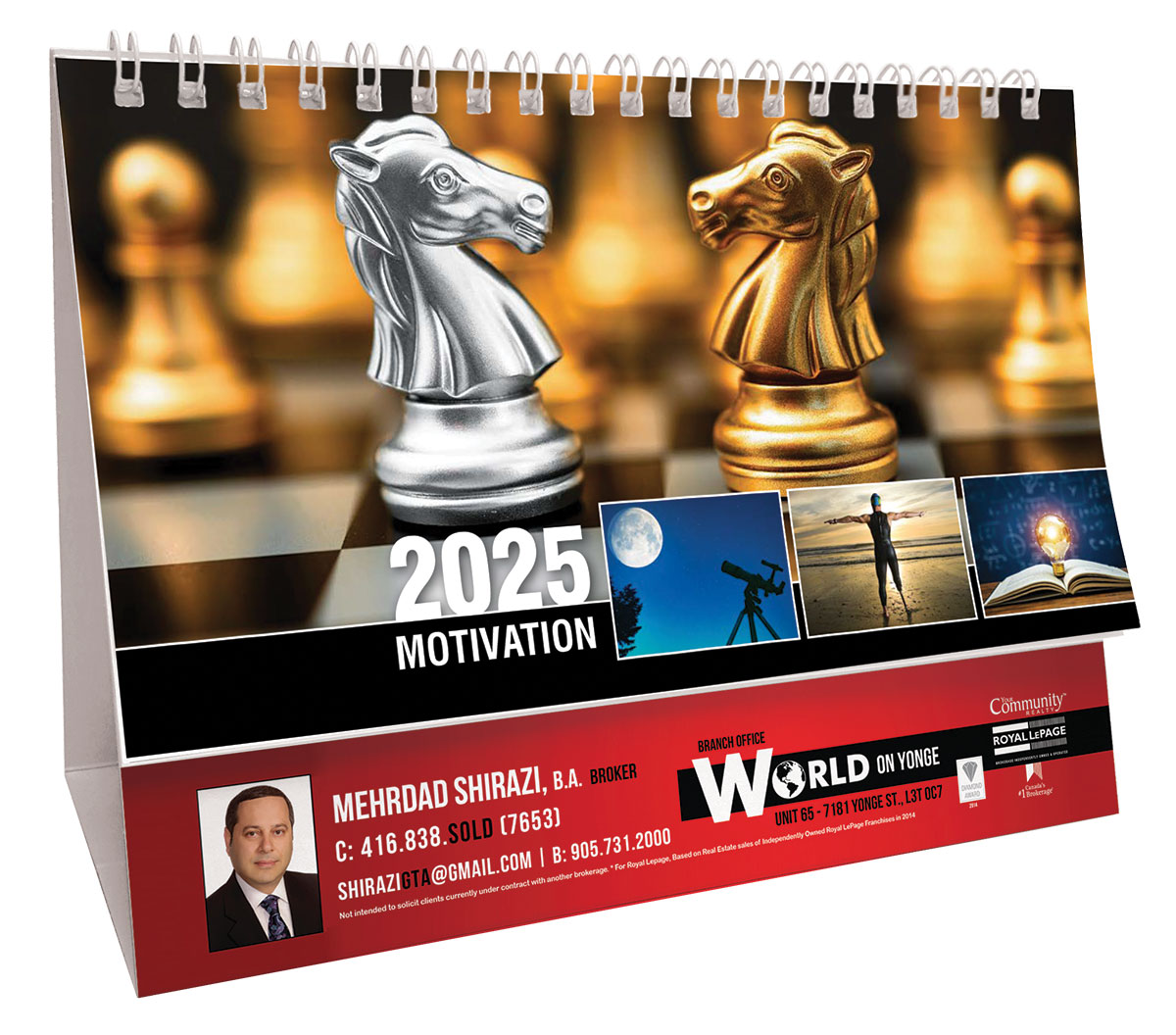 Galleria Motivation Promotional Desk Calendar - 2025