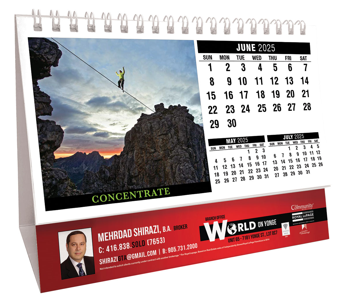 Galleria Motivation Promotional Desk Calendar - 2025