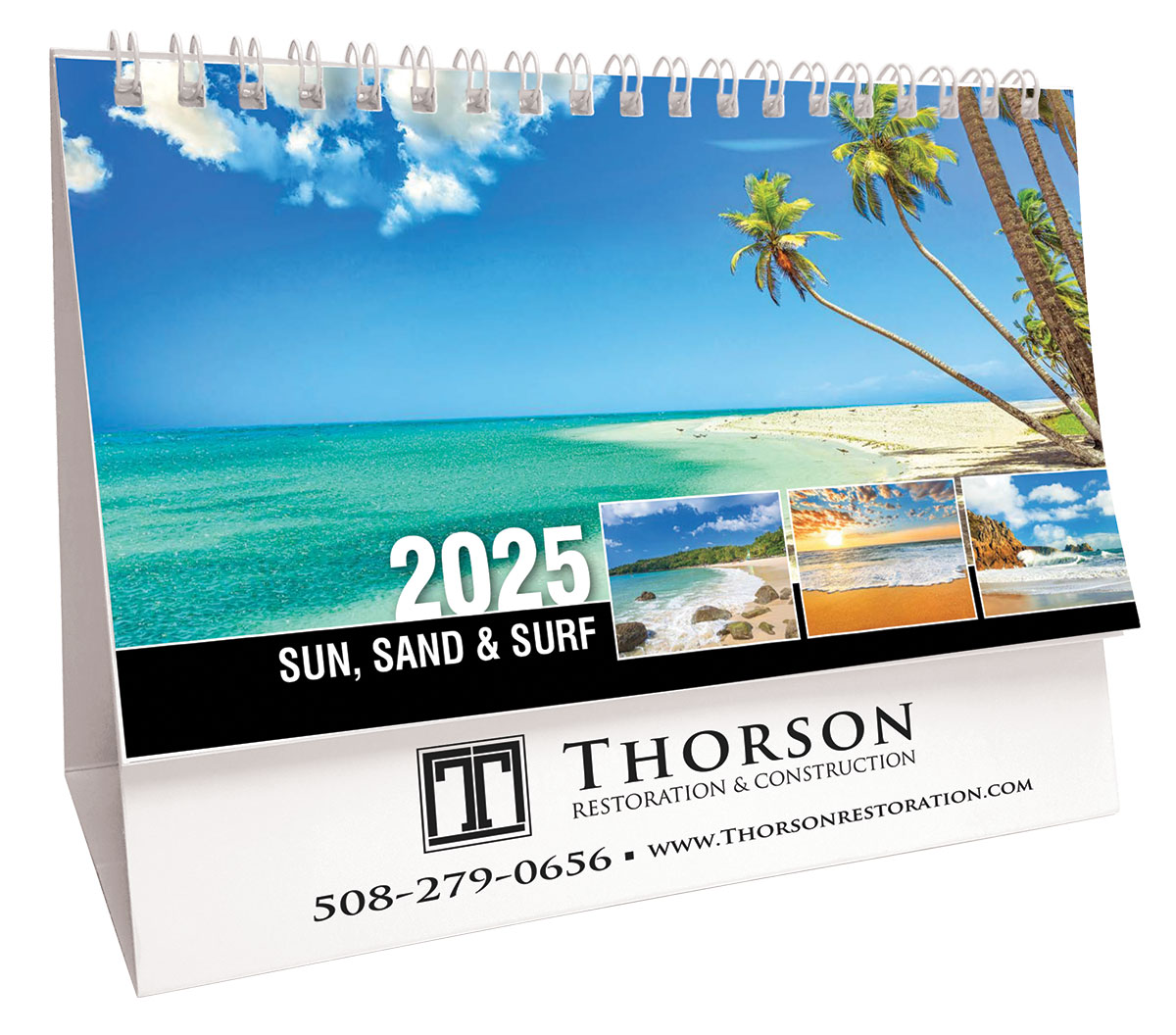 Sun, Sand & Surf Promotional Desk Calendar Desk Tent Calendar