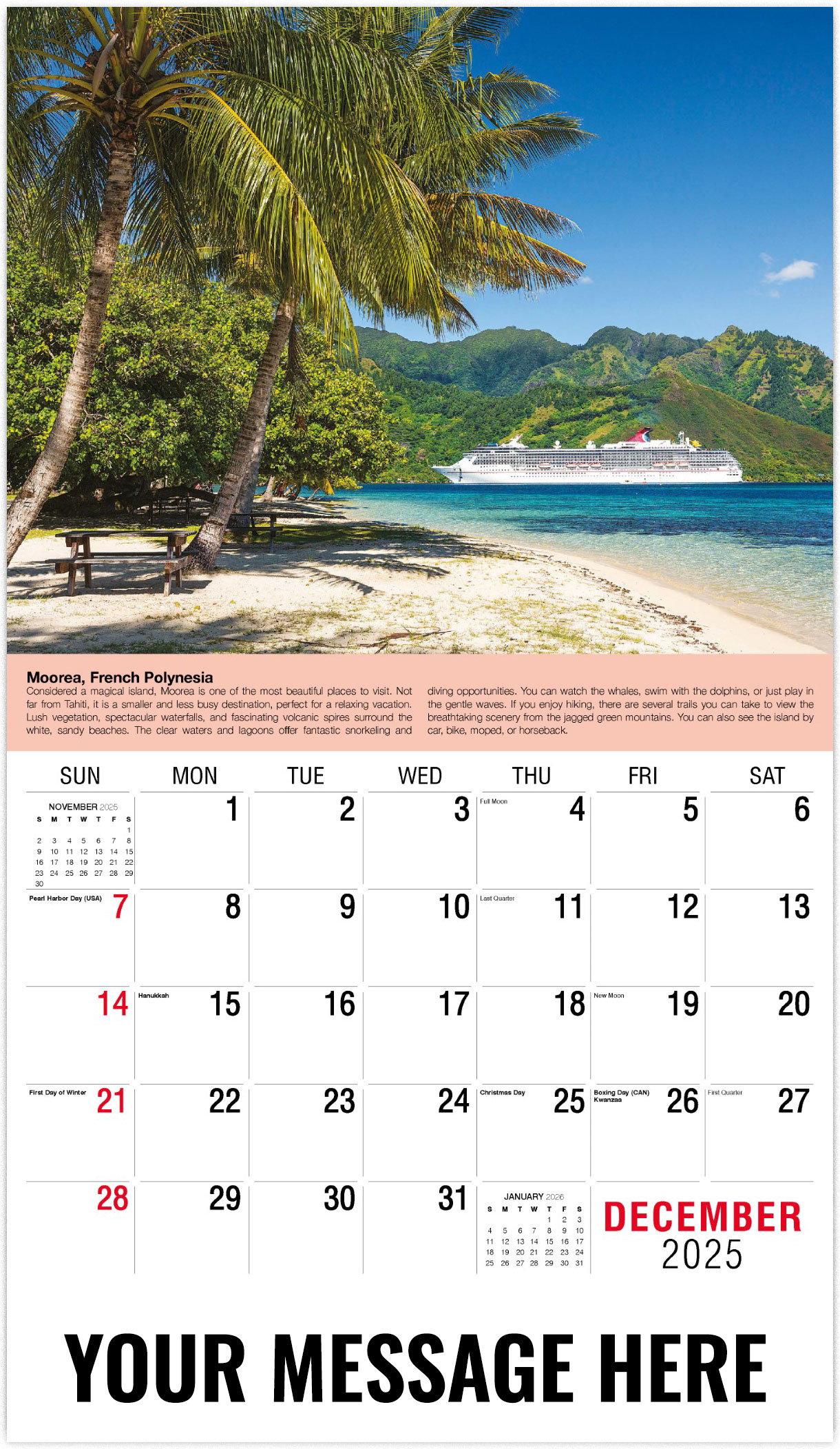 Embrace The Spirit Of Exploration With The 2025 Travel Wall Calendar