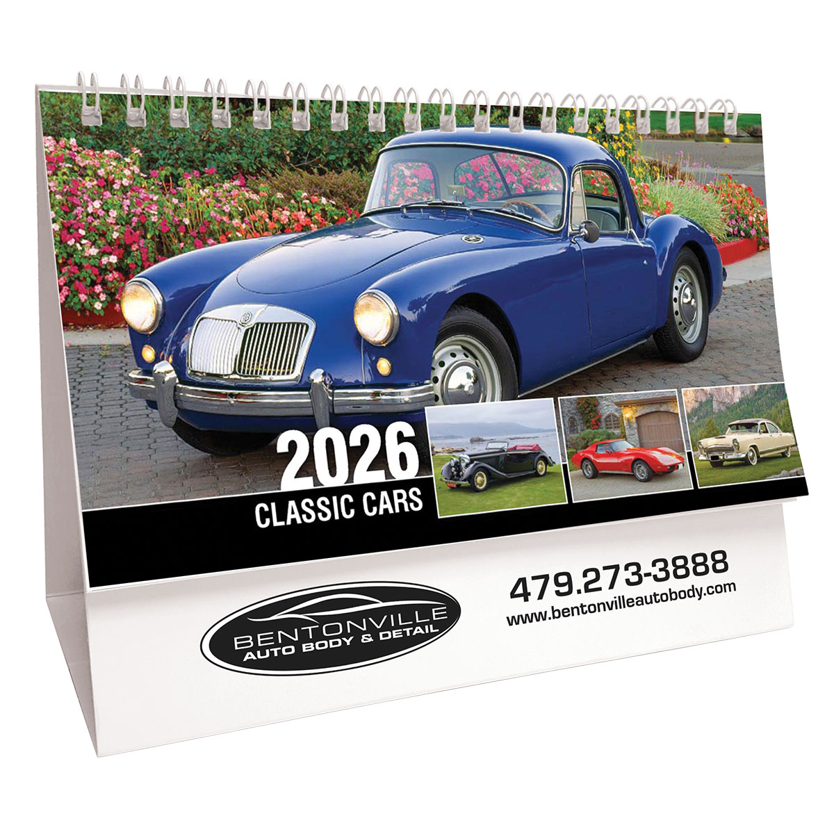 Classic Cars Promotional Desk Calendar Desk Tent Calendar