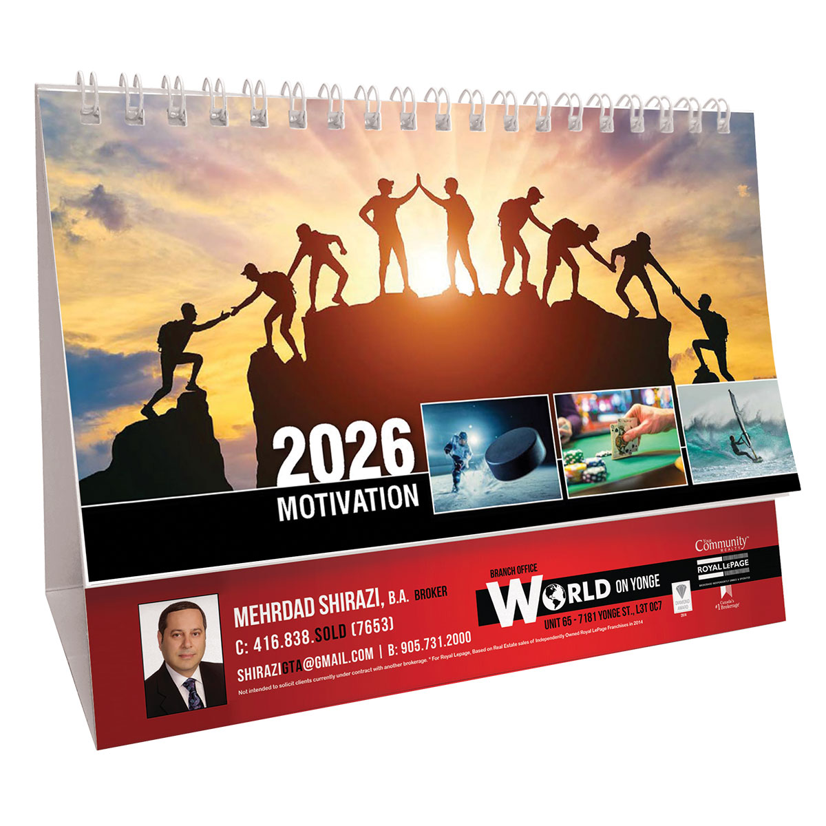 Motivation Promotional Desk Calendar Desk Tent Calendar