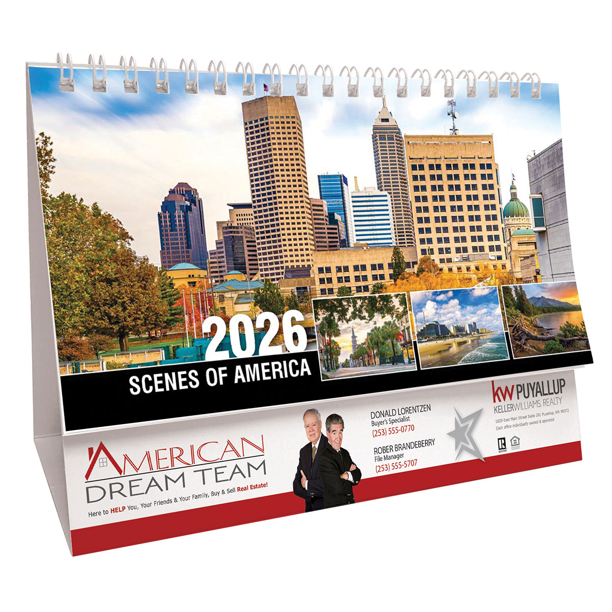 Scenes of America Promotional Desk Calendar (Eng) Desk Tent Calendar