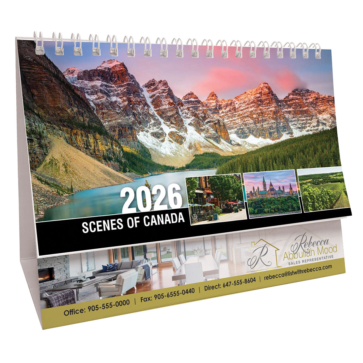 Canadian Scenic Promo Desk (English) Calendar Desk Tent Calendar