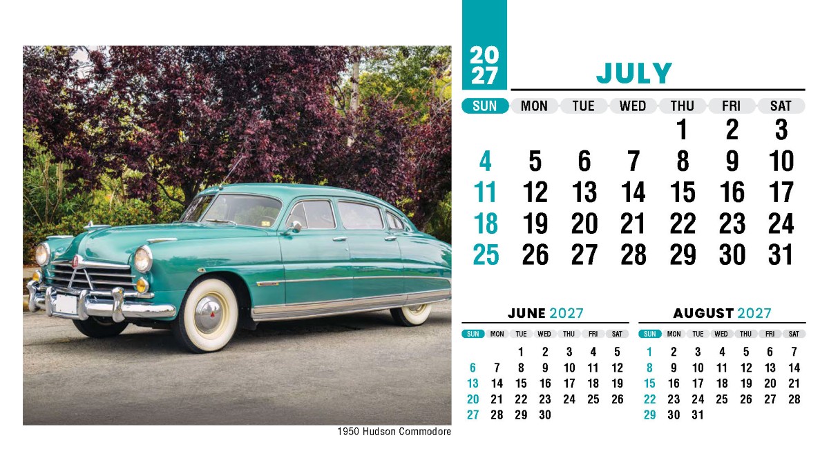 Galleria Classic Cars Promotional Desk Calendar- 2027