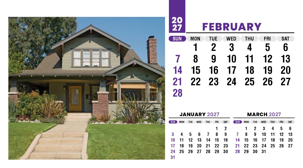 Galleria Homes Promotional Desk Calendar- 2027