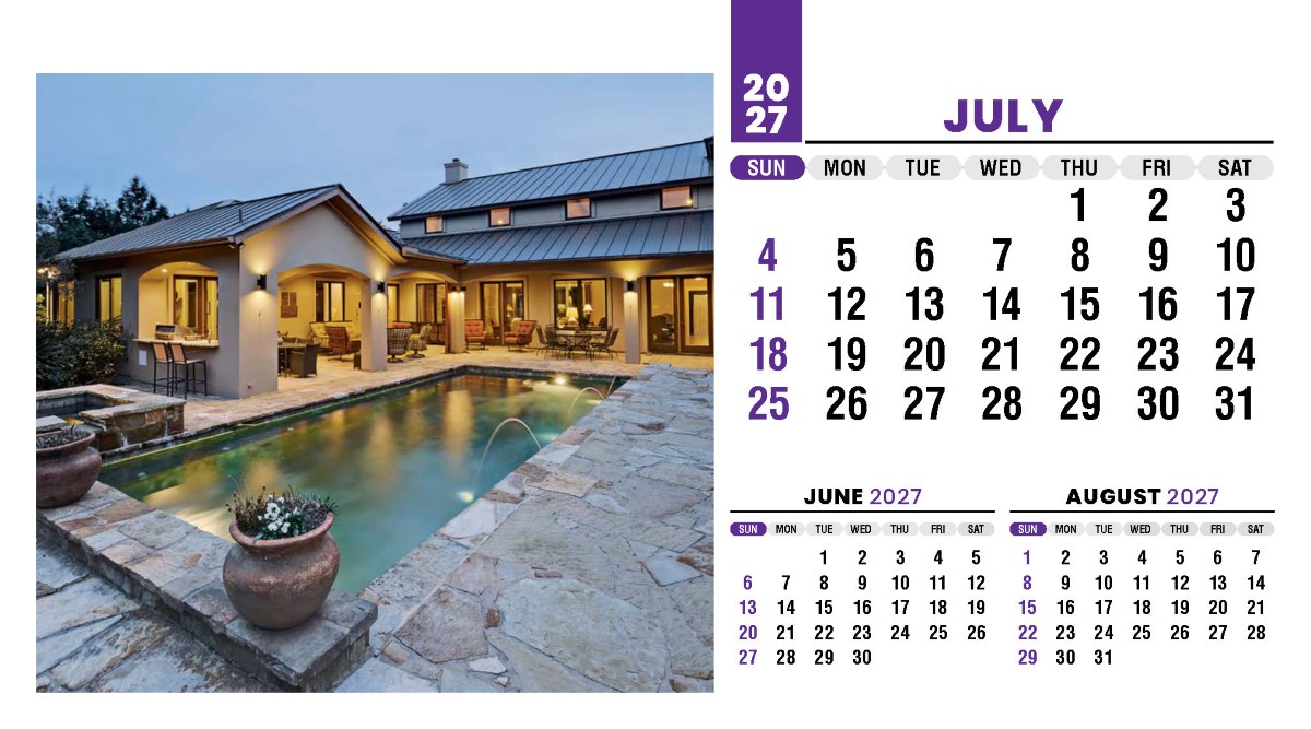 Galleria Homes Promotional Desk Calendar- 2027