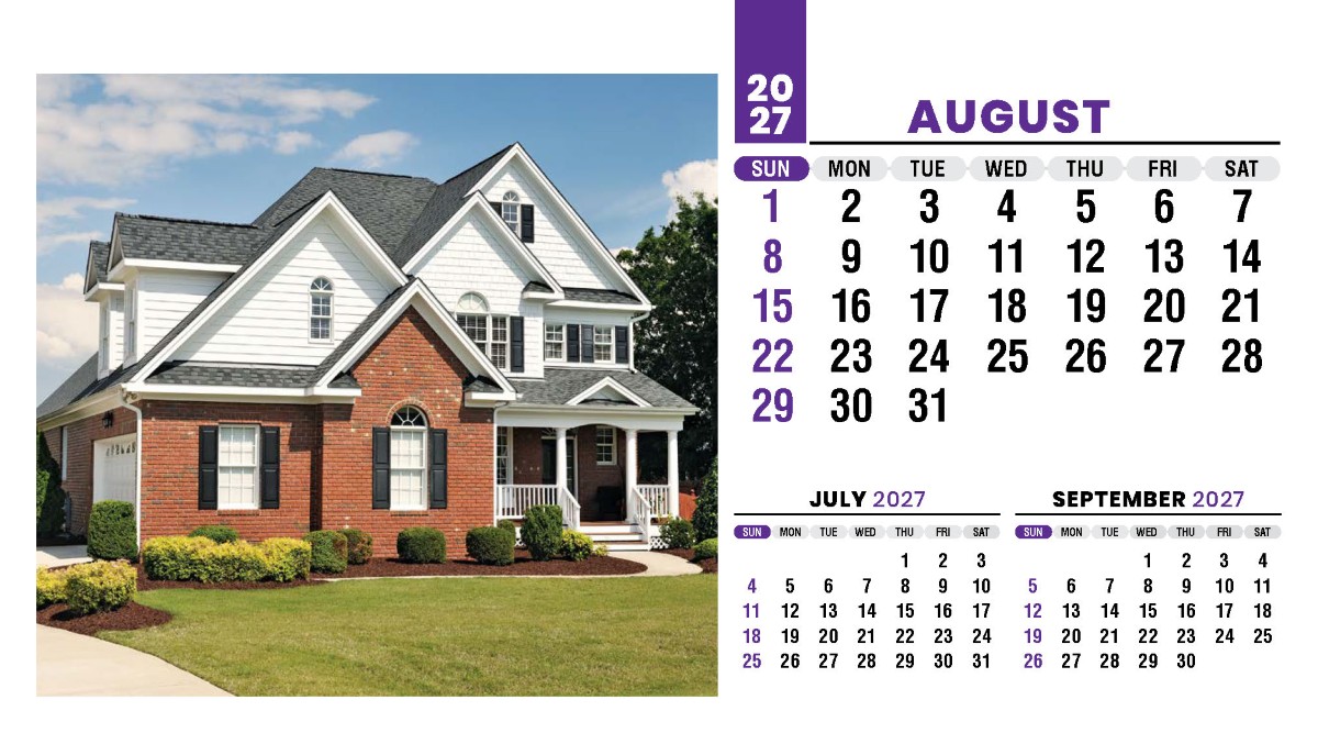Galleria Homes Promotional Desk Calendar- 2027
