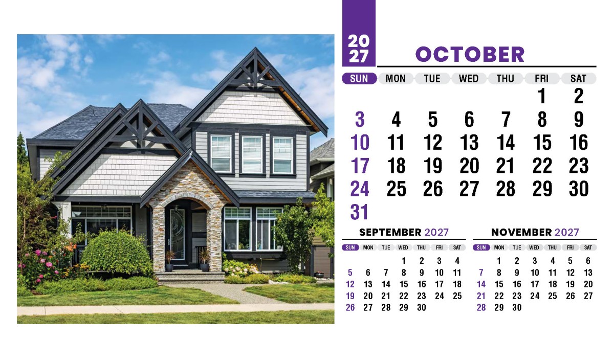 Galleria Homes Promotional Desk Calendar- 2027