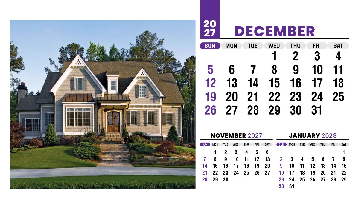 Galleria Homes Promotional Desk Calendar- 2027