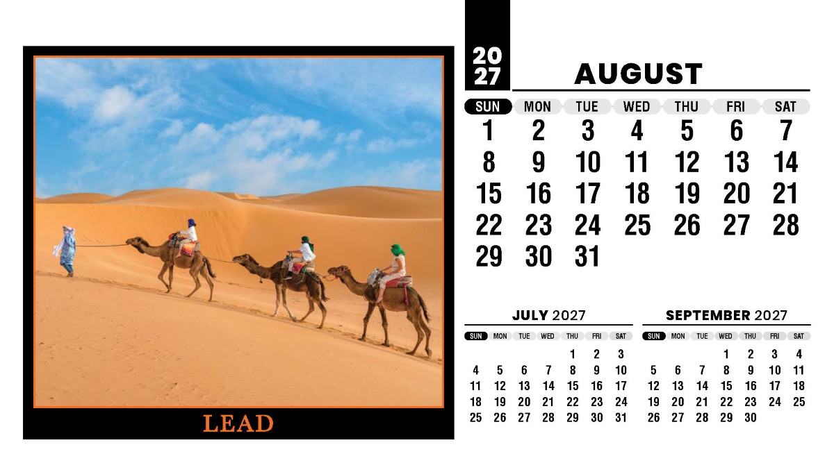 Galleria Motivation Promotional Desk Calendar - 2027