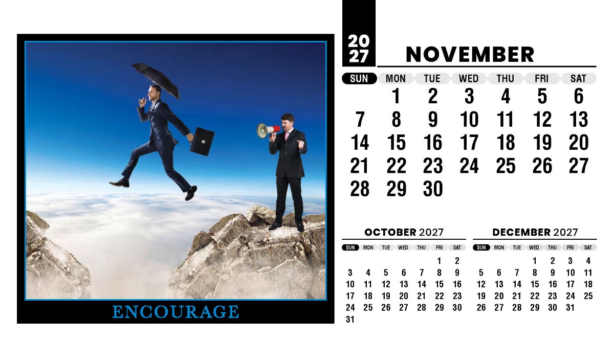 Galleria Motivation Promotional Desk Calendar - 2027
