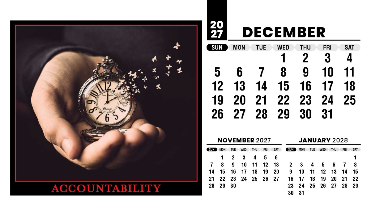 Galleria Motivation Promotional Desk Calendar - 2027