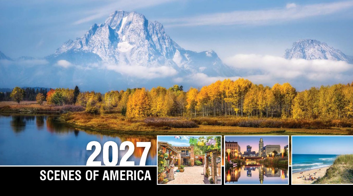 Scenes of America Promotional Desk Calendar (Eng) Desk Tent Calendar
