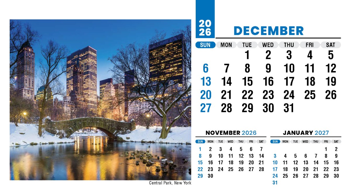 Galleria Scenes of America Promotional Desk Calendar (Eng) - 2027
