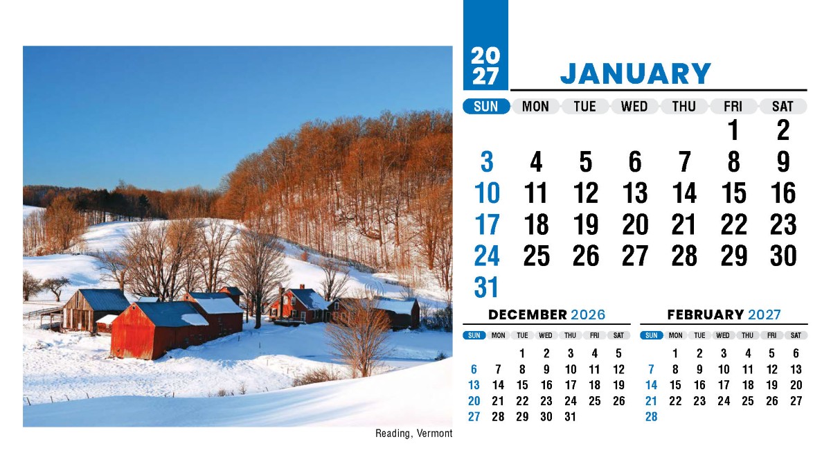Galleria Scenes of America Promotional Desk Calendar (Eng) - 2027