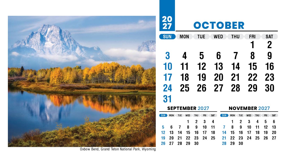 Galleria Scenes of America Promotional Desk Calendar (Eng) - 2027