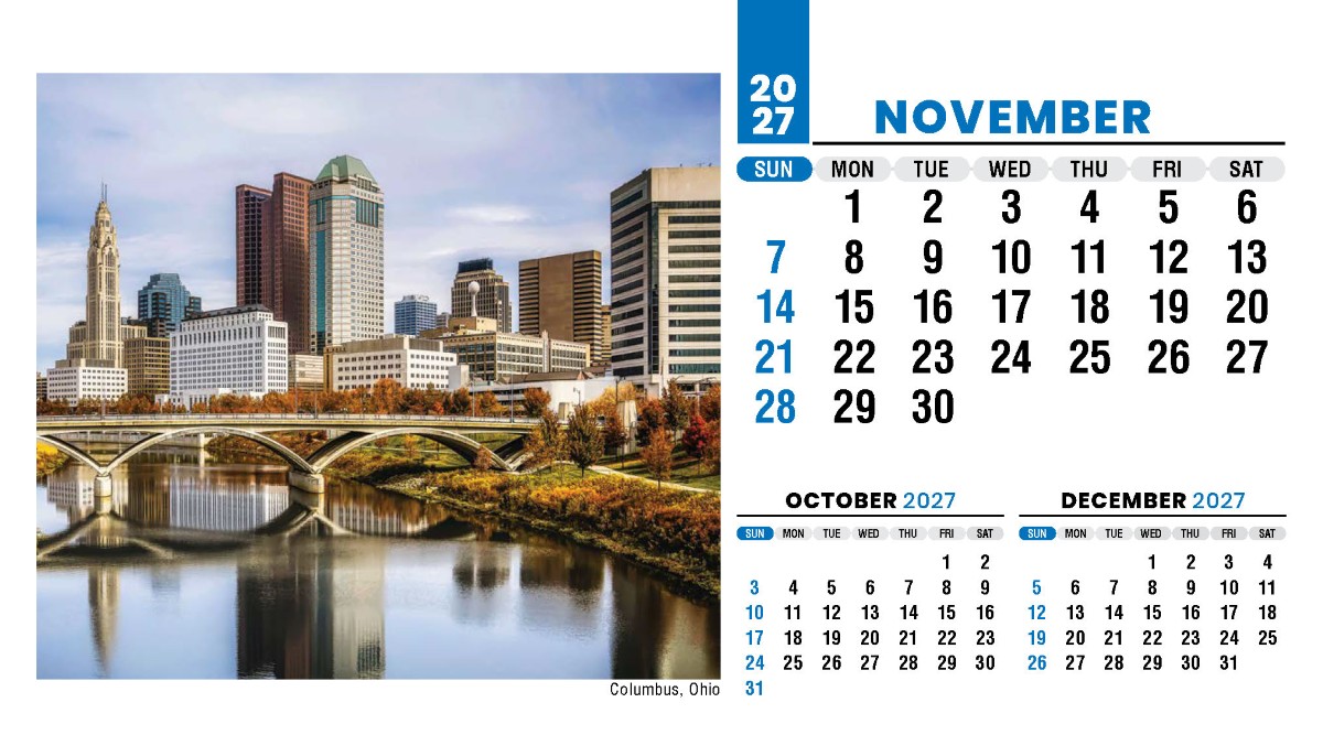 Galleria Scenes of America Promotional Desk Calendar (Eng) - 2027