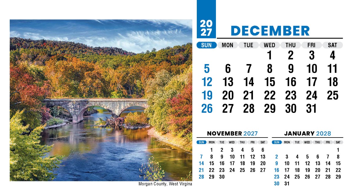 Galleria Scenes of America Promotional Desk Calendar (Eng) - 2027