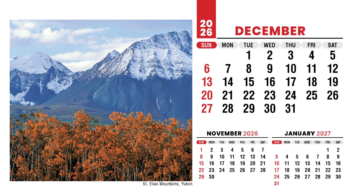Galleria Canadian Scenic Promo Desk (Eng) Calendar - 2027