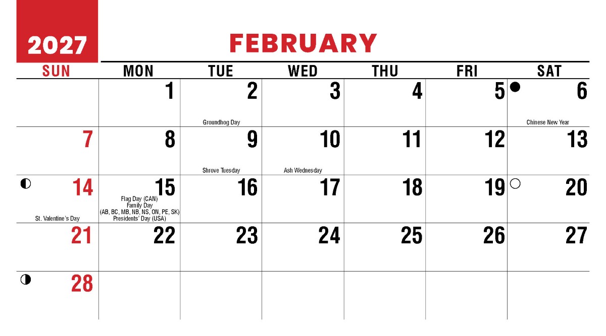 Galleria Canadian Scenic Promo Desk (Eng) Calendar - 2027