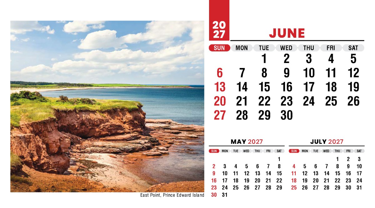 Galleria Canadian Scenic Promo Desk (Eng) Calendar - 2027