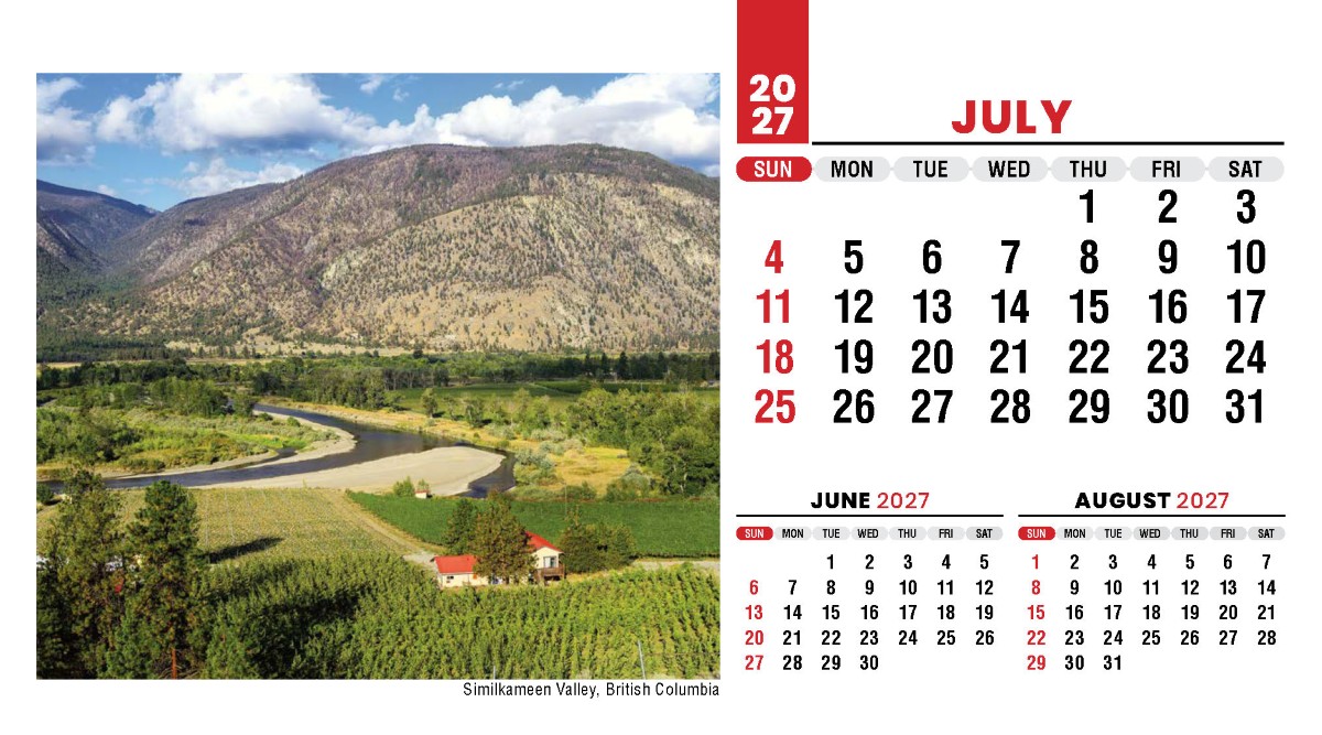 Galleria Canadian Scenic Promo Desk (Eng) Calendar - 2027