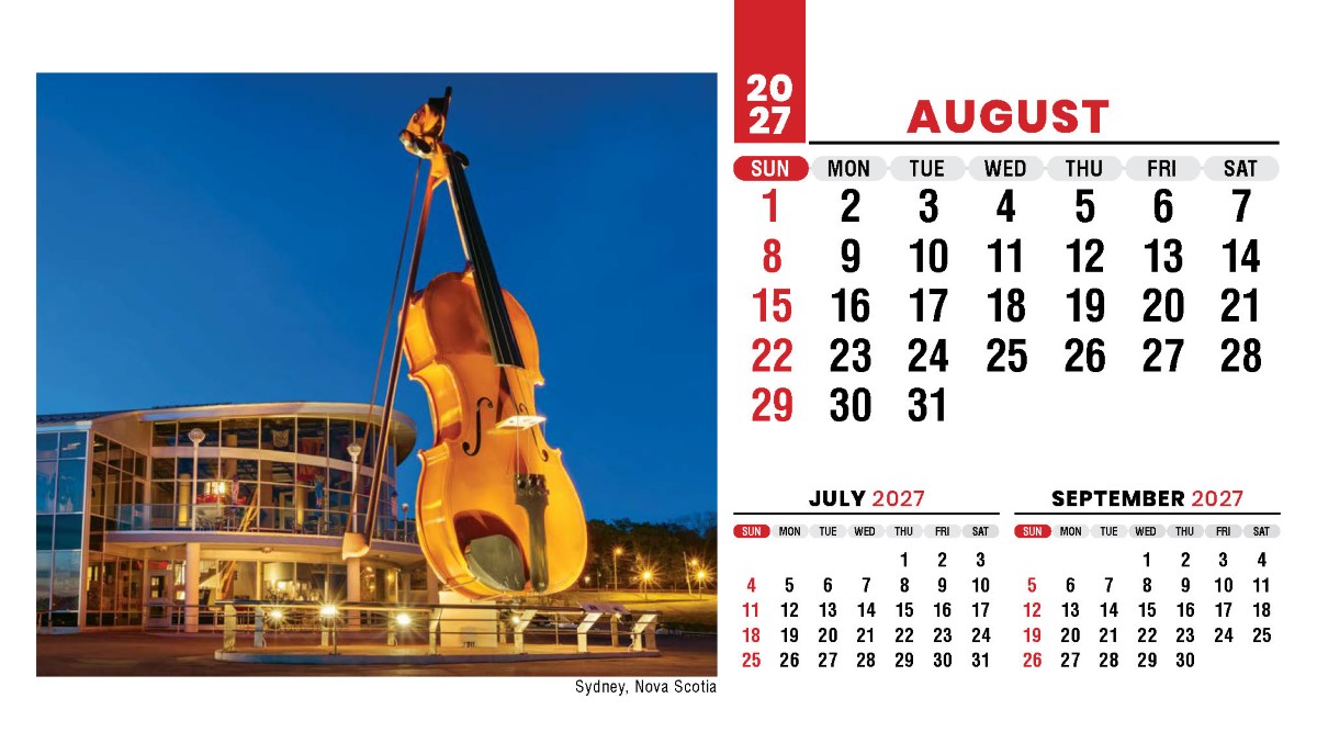 Galleria Canadian Scenic Promo Desk (Eng) Calendar - 2027