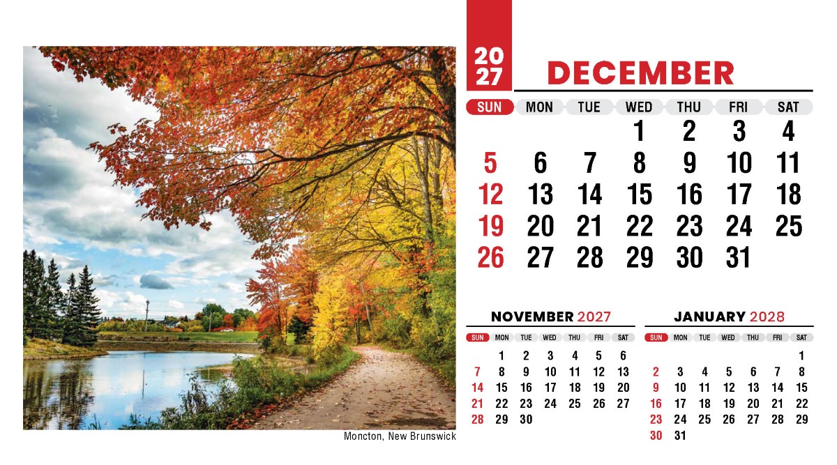 Galleria Canadian Scenic Promo Desk (Eng) Calendar - 2027