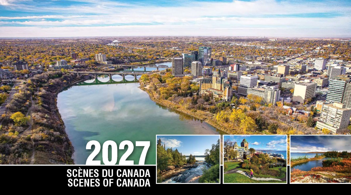 Canadian Scenes (English/French) Promotional Desk Calendar Desk Tent Calendar
