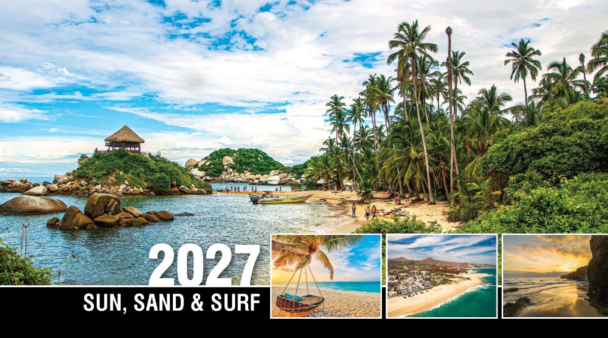 Sun, Sand & Surf Promotional Desk Calendar Desk Tent Calendar